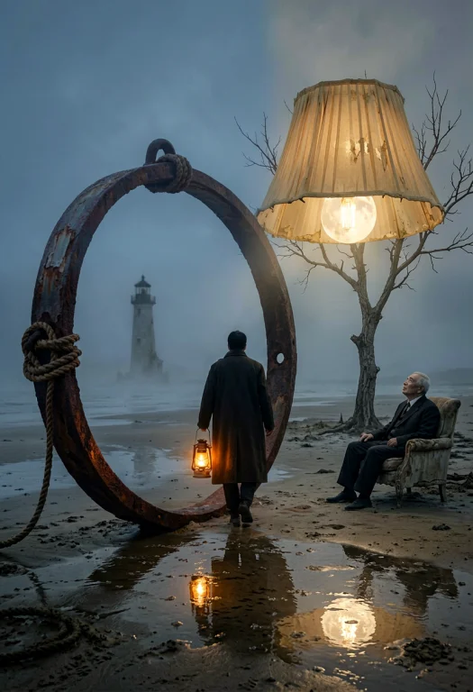 A Cinematic, Hyper-realistic Surrealist Scene Set In A Vast,...