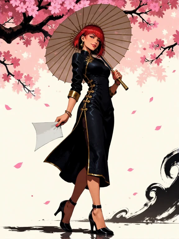 Illustration Image Of Anna Williams Sporting Short Asymmetri...