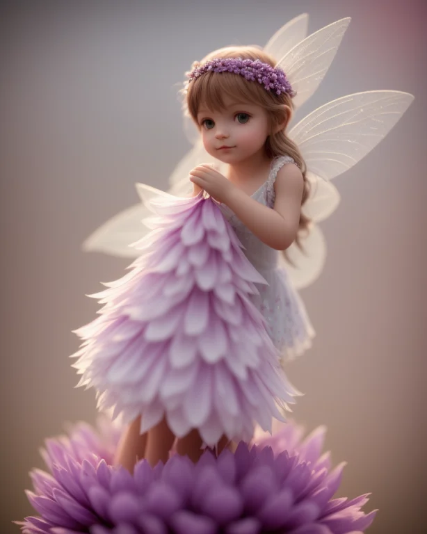 Small Fairy, Plays On Large Tuberous, Tuberous In The Backgr...