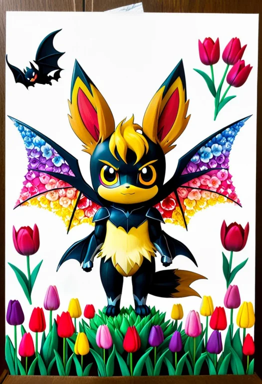 Its Body, Wings And Legsglass Shard,1boy,bat,batman,chibi1.3...