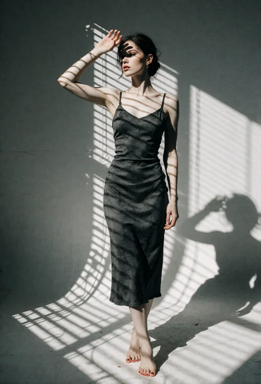 A Stark, Geometric Fine-art Shot Of A Young, Beautiful Woman...