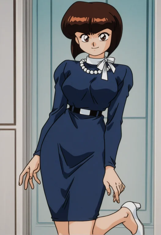 Nabikiova1, 1girl, Brown Hair, Short Hair, Bob Cut, Brown Ey...