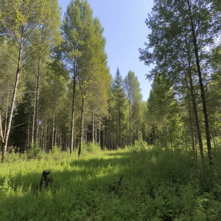 Tajgafotoles, A Young Birch Grove, Sunlight Filtering Throug...