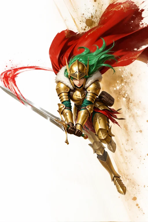 Dynamic Pose, Dynamic Angle, Dynamic Composition, Watercolor...