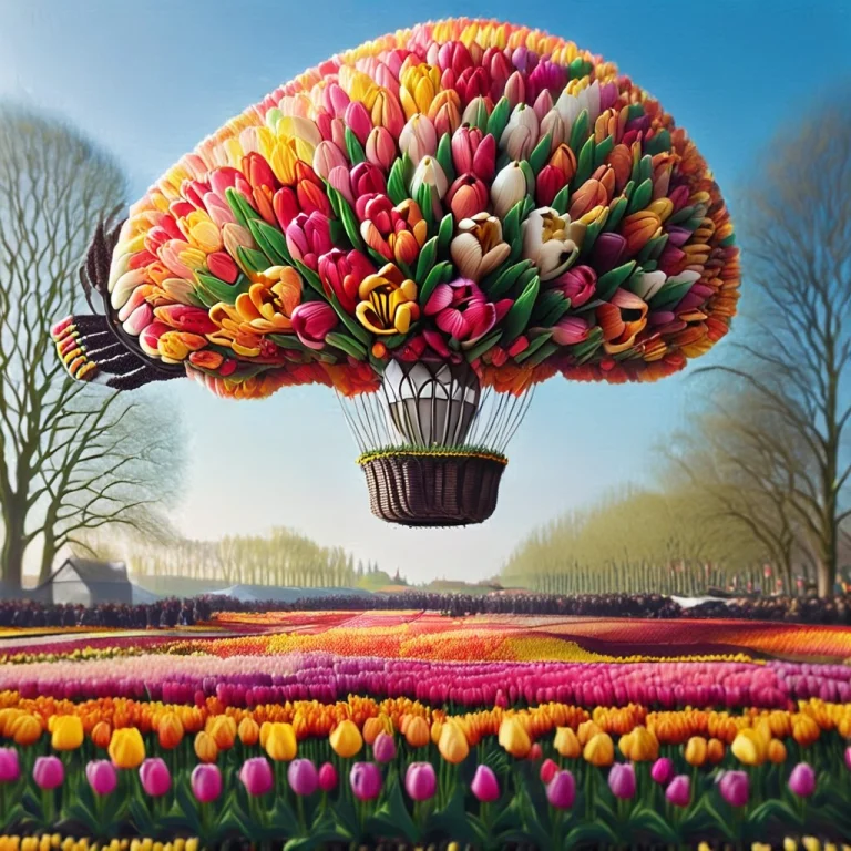 Jaynl-tm, Made Of Tulips , A Windmill