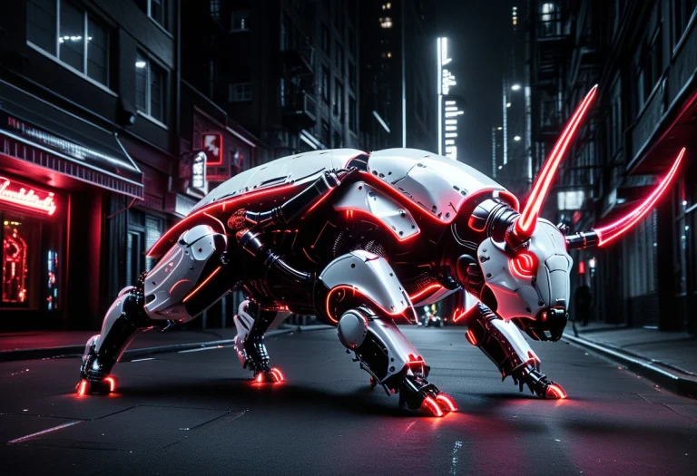 Whiteember, Mad-neon-noir, Noir A Rhinoceros Beetle-shaped R...