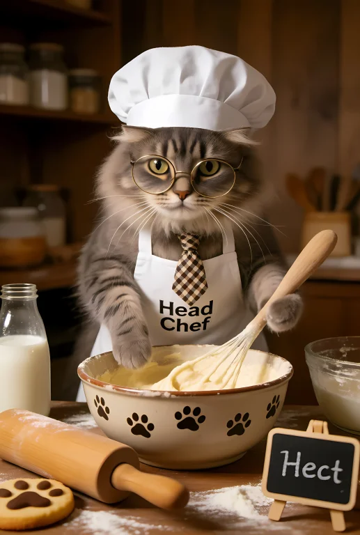 A Vivid Photograph Shows A Fluffy Grey Tabby Cat In High-spe...