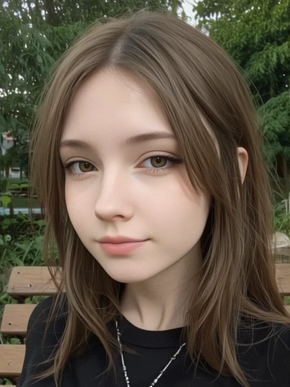 T33n5,a Beautiful Woman Sitting On A Park Bench