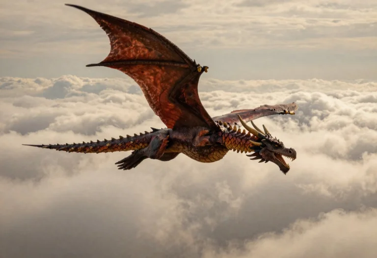 Real Dragon Soaring Thru The Clouds