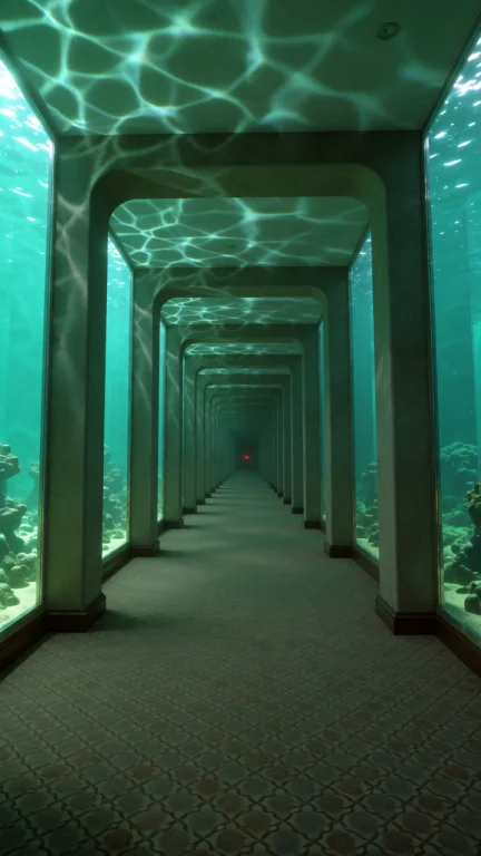 Dcl1m1nal. Wide-angle Eye-level View Down An Extremely Long...