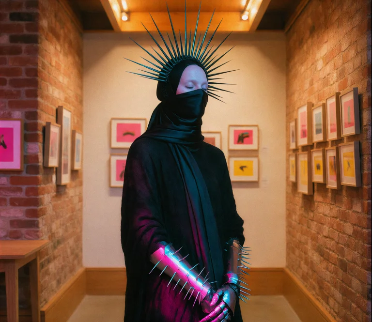 Opulentdarkness A Figure In A Contemporary Brick Gallery Wea...