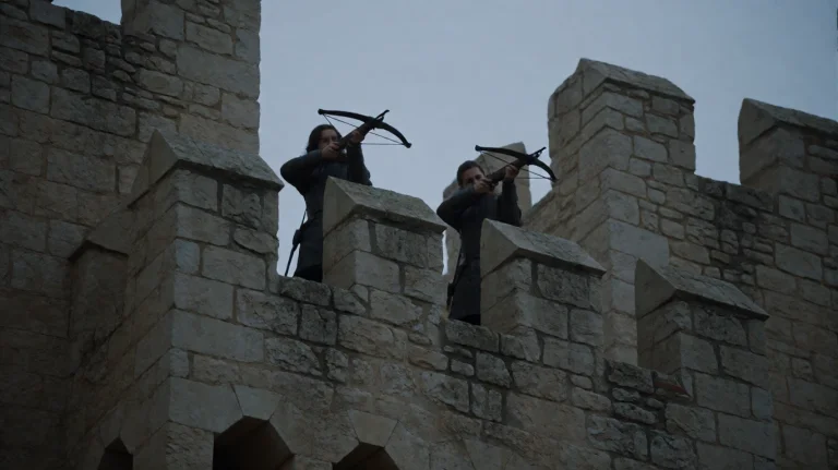 Gmthrnsssn6, Two Armored Figures Stand Atop A Weathered Ston...