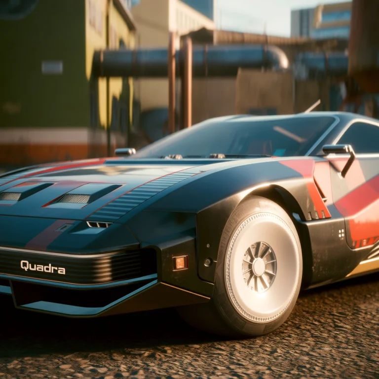This Is A Photograph Of A Black And Red Futuristic Car Named...
