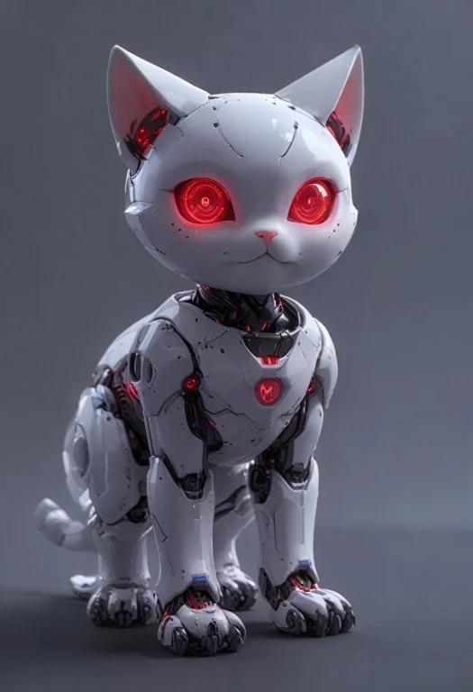 Whiteember, A Cute Cat, Robotic,
