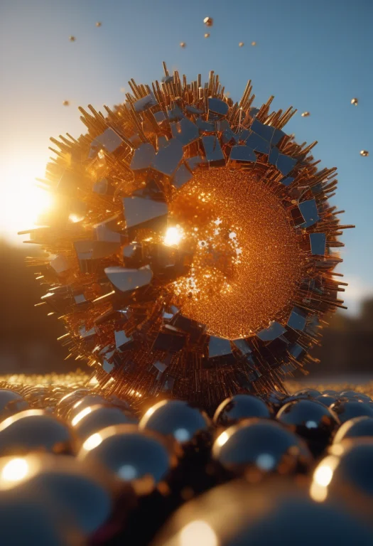 A Dyson Swarm Half-built Around A Distant Sun, Blender Rende...
