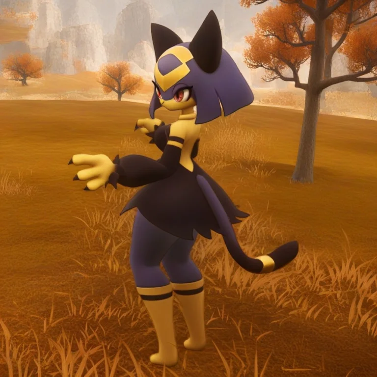 Solo, Tree, Full Body, Tail, Standing, Red Eyes, No Humans,...