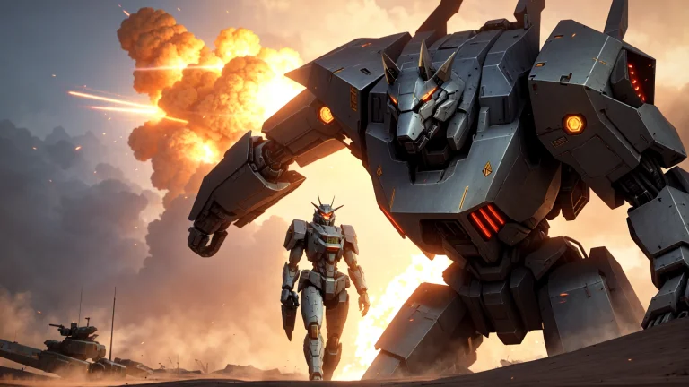Volumetric Lighting, Best Quality, Masterpiece, Mecha, Battl...