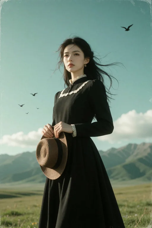 Cinematic Portrait, Photorealistic, Vintage Aesthetic, Low A...