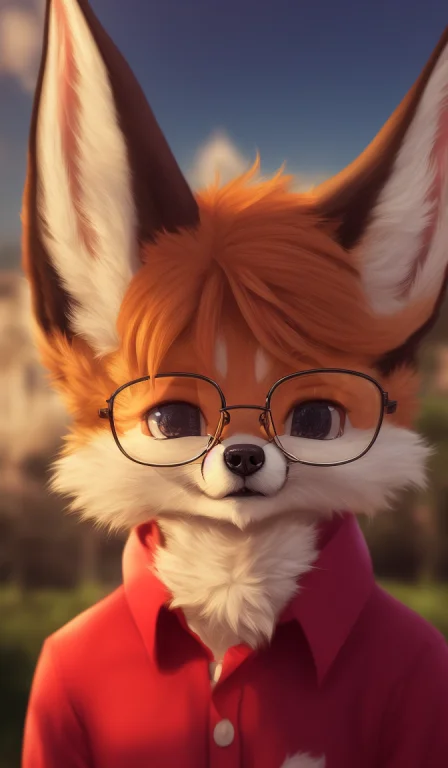 Mammal, Eyewear, Canid, Anthro, Canine, Glasses, Solo, Cloth...