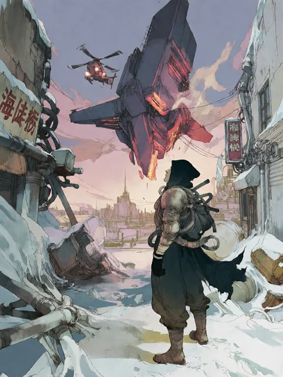 Bradhamel Art Style. A Lone Armored Figure In A Dark Hooded...