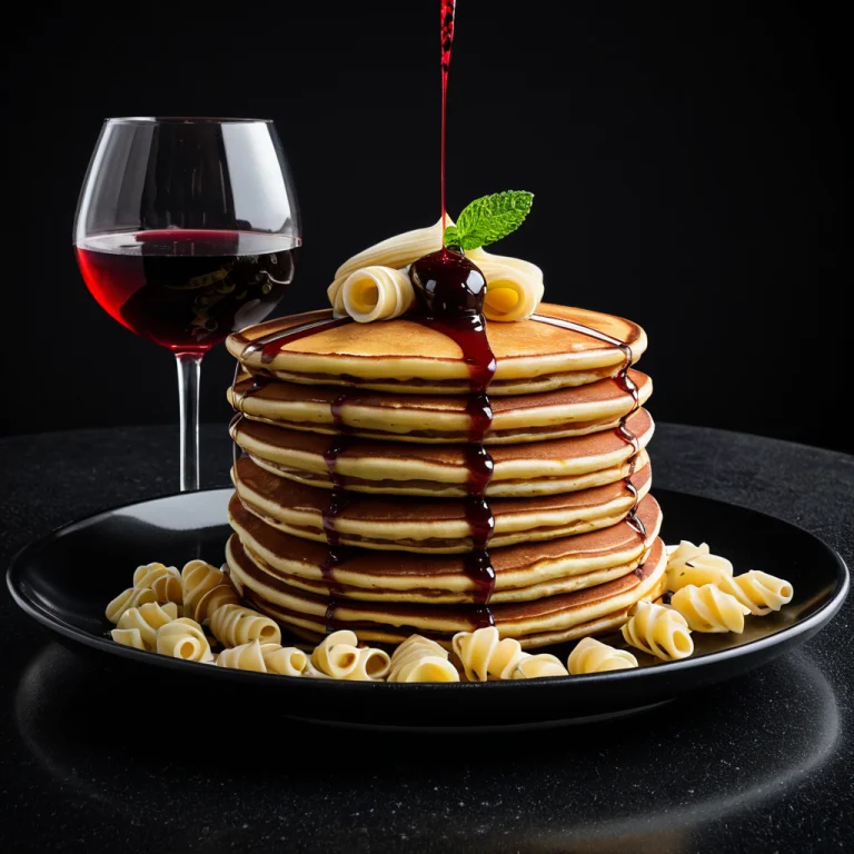 Foodinkblack2, Product Photography Of A Stack Of Pancakes, O...