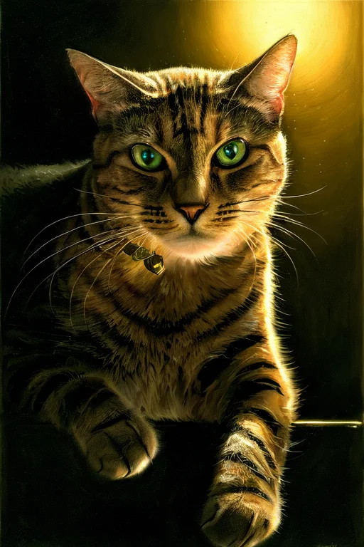 A Portrait Of Nkoctst, Oil Painting, Matte Painting, Black B...
