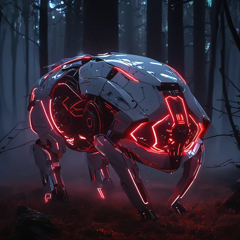Whiteember, Forest, Technomancy, Metallic Trees, Tech Struct...