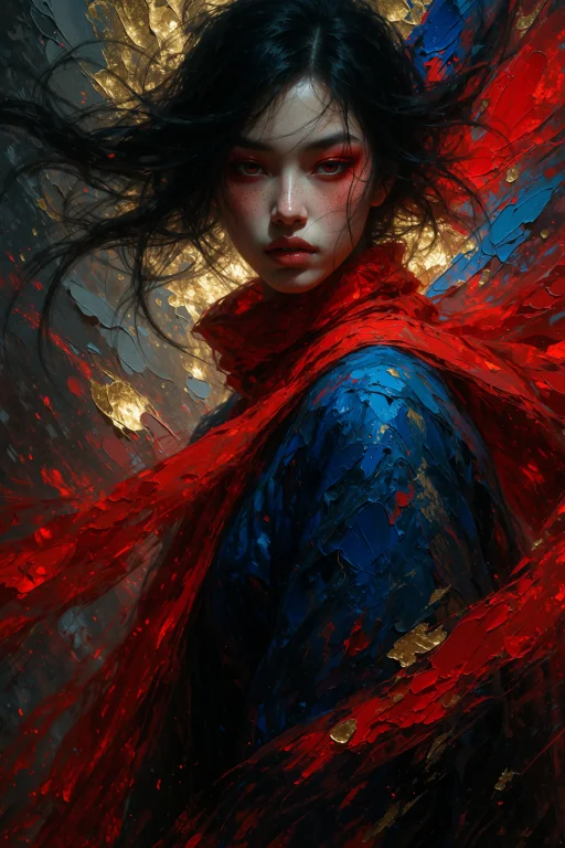 A Stunning Portrait Of A Beautiful Young Woman, Asian Facial...