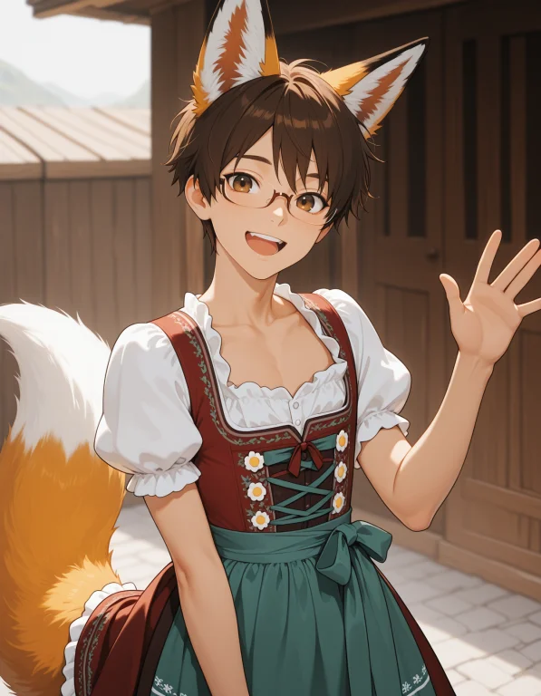 Masterpiece, Best Quality, Absurdres, Fox Boy,1boy, Fox Ears...