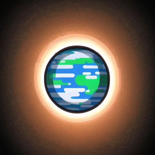 Loras2-kurzgesagt-0000081, ,black Background,earth,sphere,si...