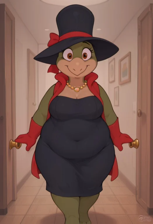 Manulita,furry Girl,anthro Turtle,green Skin,brown Eyes,blac...