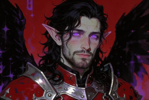 A Weirdcore Aesthetic Portrait Of A 30-year-old Dark Fantasy... — Stable Diffusion AI Prompt: A weirdcore aesthetic portrait of a 30-year-old dark fantasy male with elf-like...
