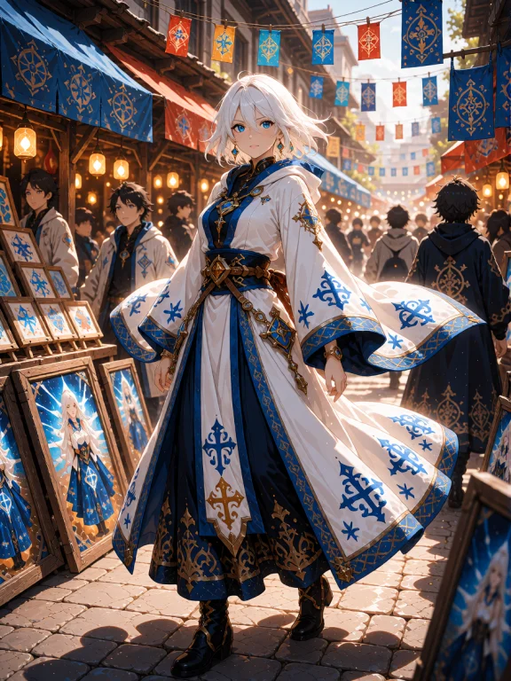 A Dynamic Key Visual In Vibrant Studio Anime Style, Featurin...