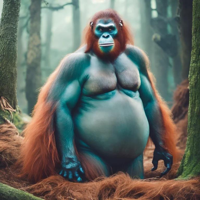 Photo Of Pongoabelii1.1 Red Haired Obese Bigfoot, American M...