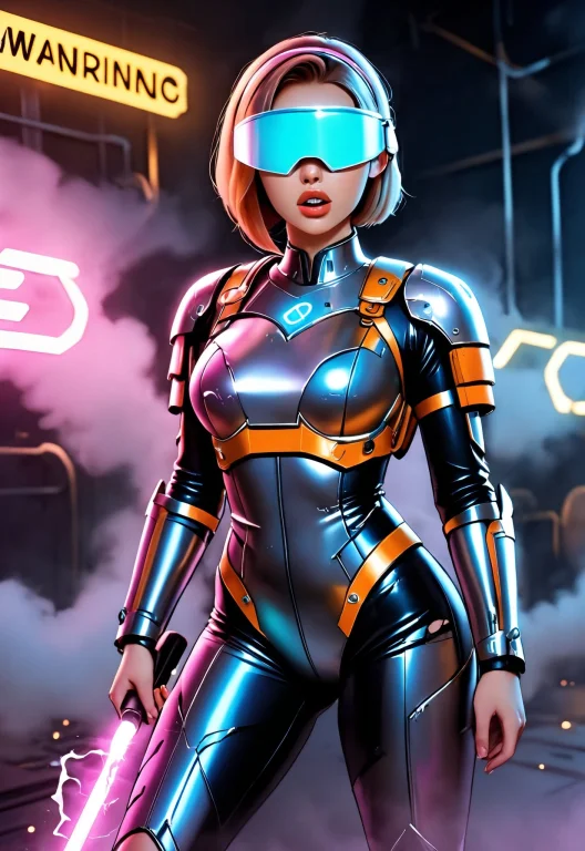 Riot Frontliner, Chrome Visor Cracked And Bloodied, Industri...