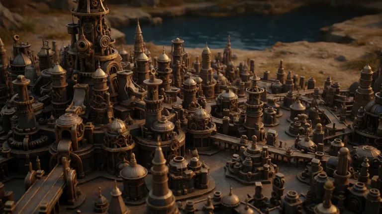 Gmthrnsssn3, A Detailed Miniature Model Of A Sprawling, Indu...