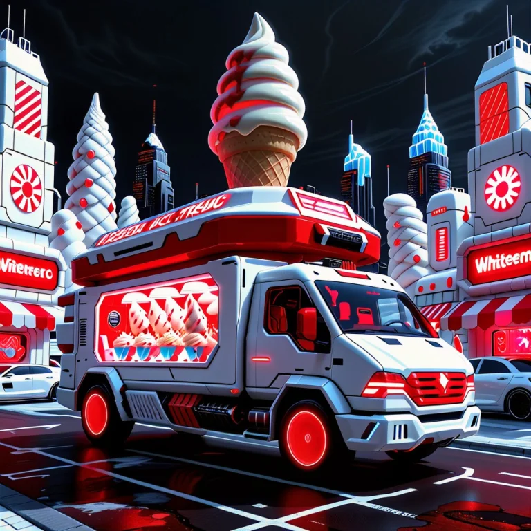 Whiteember, An Absurd Futuristic Ice-cream Truck Transformed...