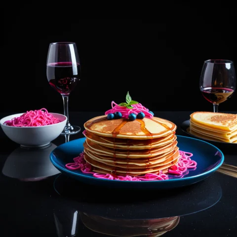 Foodneonnight3, Product Photography Of A Bowl Of Pasta, On A... — SDXL AI Prompt: foodneonnight3, product photography of a bowl of pasta, On a glossy black surfac...