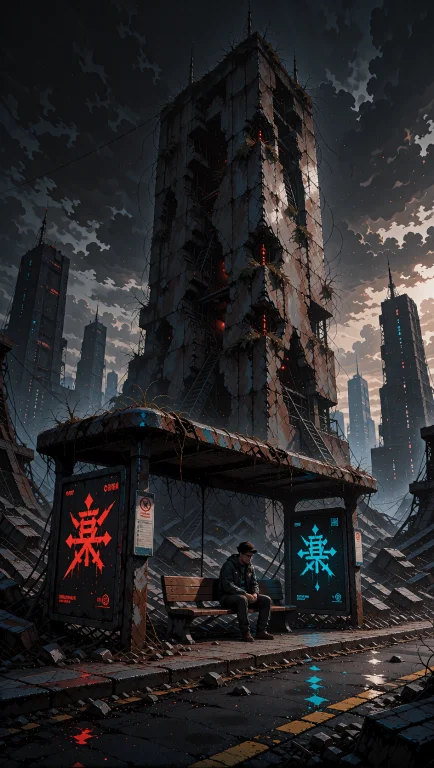 In The Dystopian Landscape Of A Cyberpunk World Gone To Ruin...