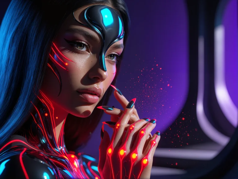 A Hyperrealistic Cinematic Digital Art Close-up Portrait Of...