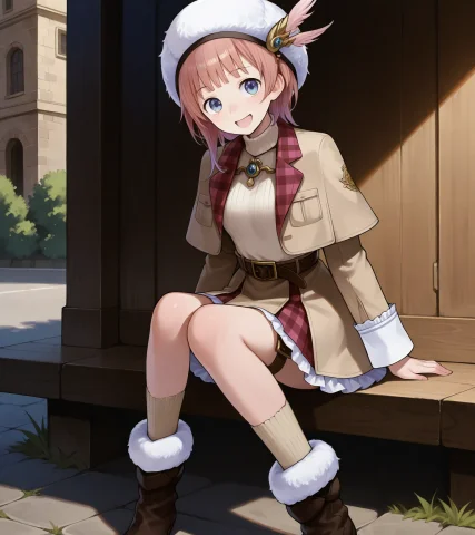 1girl, Solo, Sitting, Full Body, Roronaat, Shorthair, Brownh... — Stable Diffusion AI Prompt: 1girl, solo, sitting, full body, roronaAt, short_hair, brown_hair, pink_hair, bl...