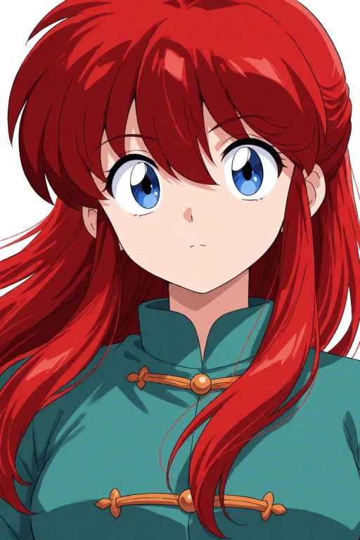 Anime-style, Ranma-chan From Ranma 12, Blue Eyes, Red Hair,...