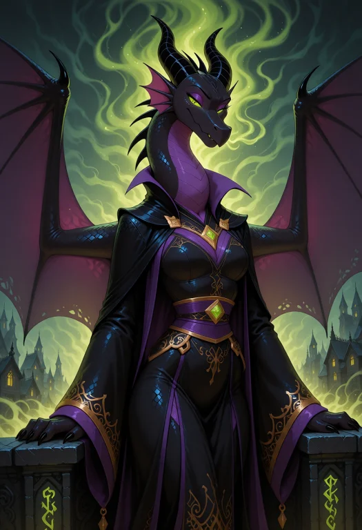 1girl, Solo, No Humans, Airplane Arms1.5, Maleficent Dragon...