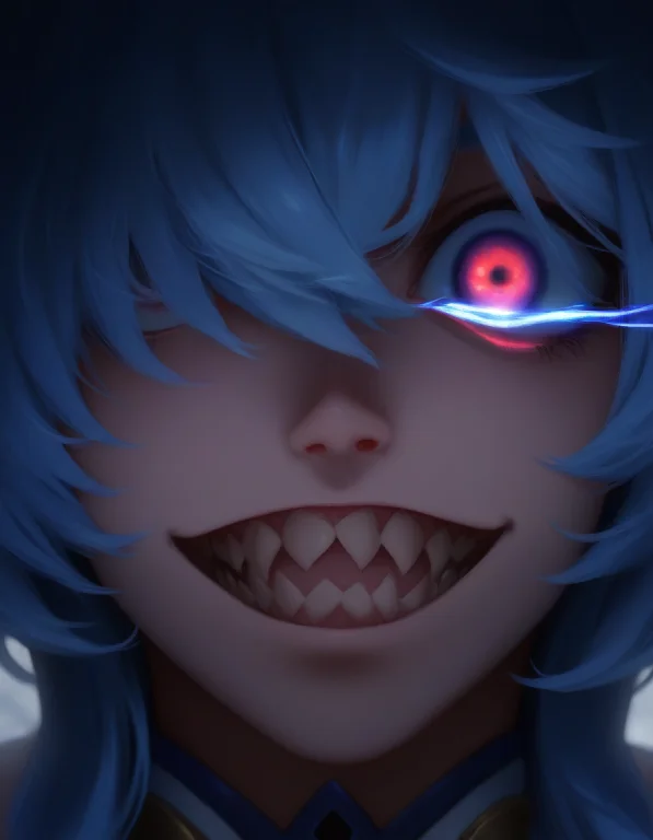 1boy, Ganyu Genshin Impact, Solo, Hair Over One Eye, Eye Tra...