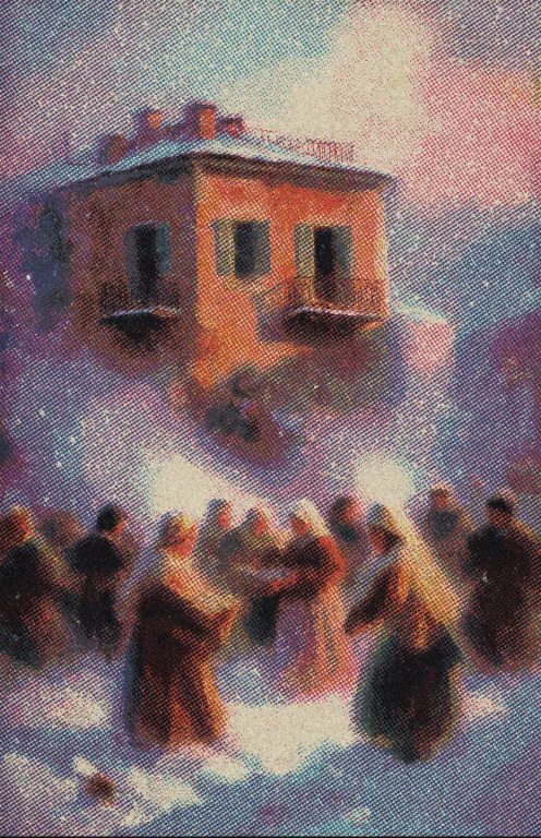 Paint A 19th-century Russian Scene In Oils Where A Crowd Has...