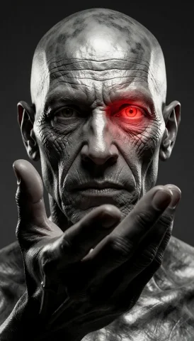 A Hyperrealistic Digital Render Of A Close-up Portrait,cente... — Stable Diffusion AI Prompt: A hyperrealistic digital render of a close-up portrait,centered and symmetrical,...