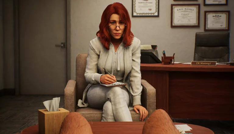 Jgrey, 3d Render, Jean Grey As A Therapist Sitting In A Smal...