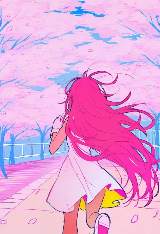 Masterpiece, Best Quality, 1girl, Solo, Very Long Hair, Pink...