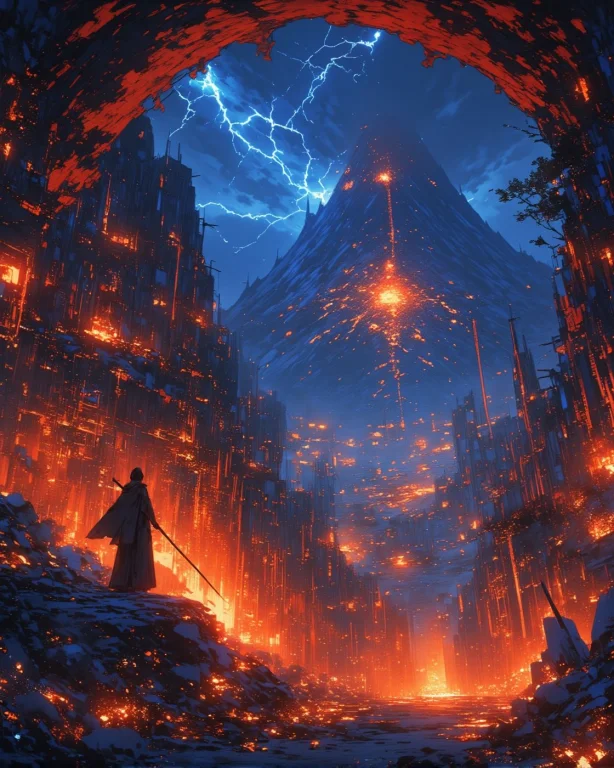 Anime Artwork Hiro Mashima , Lava-tube Refugee Cities Where...