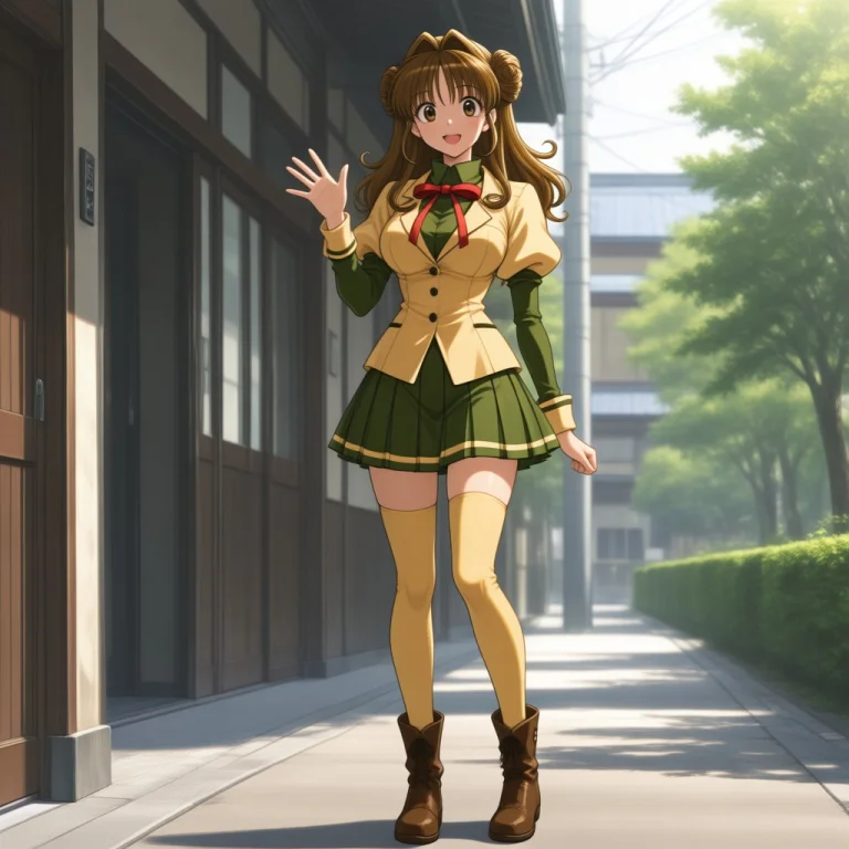 1girl, Solo, Kusakabemaron, Light Brown Hair, Long Hair, Hai...